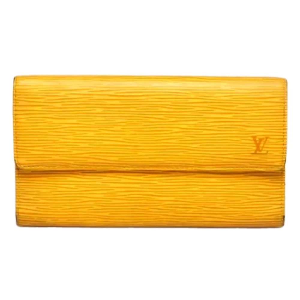 Louis Vuitton Yellow Epi Portefeuille Tresor Leather Trifold Wallet ( Great Cond